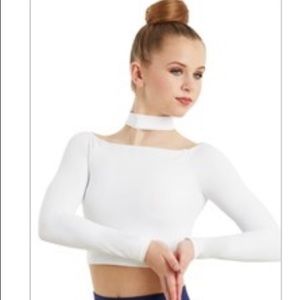 Balera long sleeve collar crop top